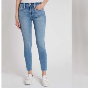 Frame Denim Blue Le Skinny de Jeanne crop Jeans Ankle Length 25